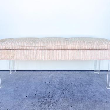Upholstered Lucite Bench