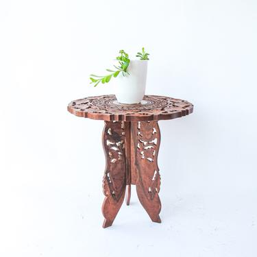 Beautiful Hand Carved Bohemian Vintage Moroccan Accent Tables (Sold Separately) 
