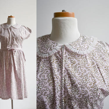 1950s Pink Cotton Shirt Dress 