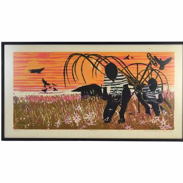 Walter Henry Williams L/E Woodcut “Harvest” African American Artist 
