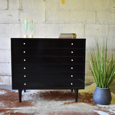 Mid Century Modern EBONIZED Black Lacquer DRESSER by | Circa60 - Weehawken, NJ | ATTIC Mid Century Modern EBONIZED Black Lacquer DRESSER by | Circa60 - Weehawken, NJ | ATTIC