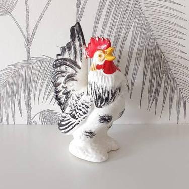 Vintage Rooster / Chicken Statue, Porcelain, made in Japan, circa 30's 