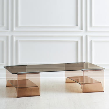 French Lucite Coffee Table by Michel Dumas for Roche Bobois, 1970's