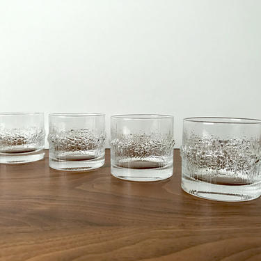 Vintage iittala Niva Old Fashioned / Rocks Glasses by Tapio Wirkkala - Set of Four 