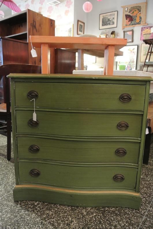 Cute little green chest of drawers - $195
