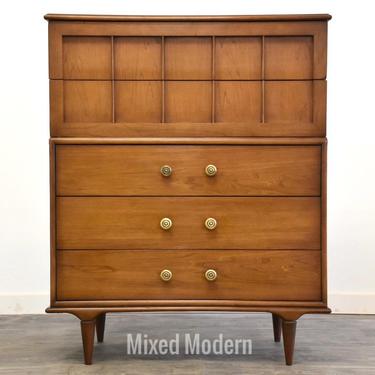 Mid Century Modern Tall Dresser by Huntley 
