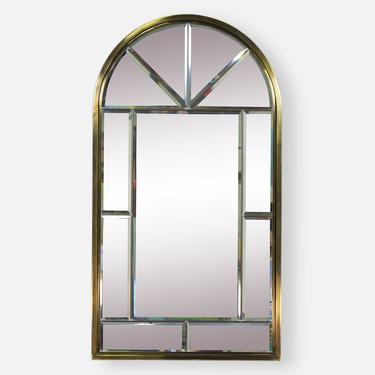 Mid-Century Modern Brass Mirror