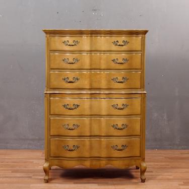 Provincial Golden Brown 6-Drawer Highboy Dresser