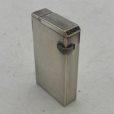 Art Deco Dunhill Sterling Silver Broadboy Lighter in Original Box 