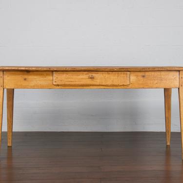 Antique Country French Provincial Farmhouse Rustic Pine Dining Table 
