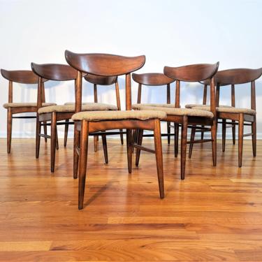 Mid Century Birchcraft Collection by Baumritter Set of Eight Dining Chairs by ProRefineFurnishings