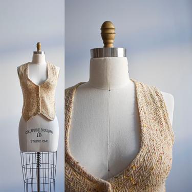 1970s Knit Button Up Vest 