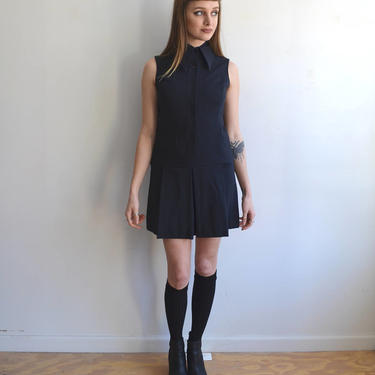 Vintage 70s Mod Drop Waist Mini Dress/ Navy | Bottle of Bread - Baltimore, MD | ATTIC Vintage 70s Mod Drop Waist Mini Dress/ Navy | Bottle of Bread - Baltimore, MD | ATTIC