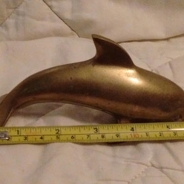 Lovely 6 Inch Brass Dolphin Figure 