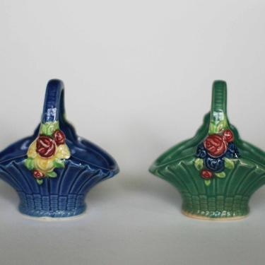 vintage miniature ceramic baskets set of two party favors may basket 