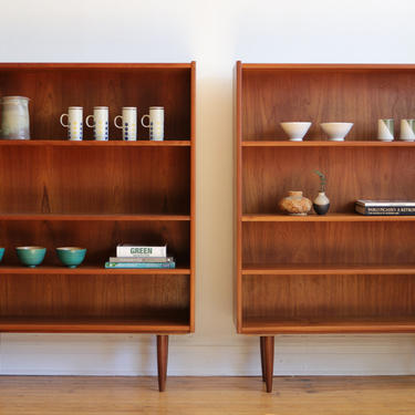 Pair of Mid Century Danish Modern Teak Bookshelves 