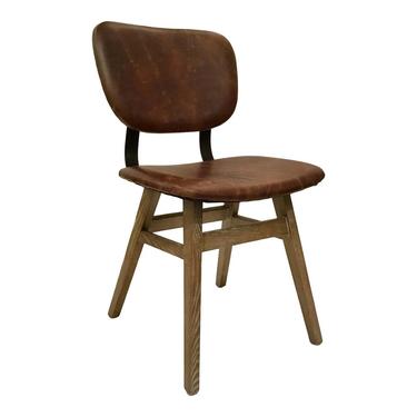 Industrial Modern Vintage Style Leather Accent Chair