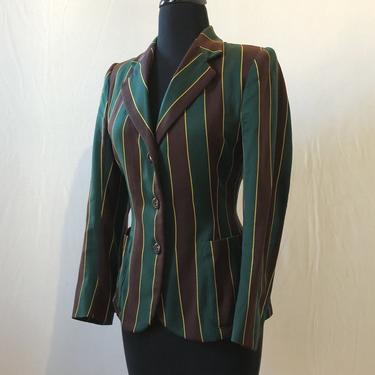 1940s Striped College blazer