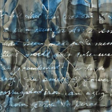 The Ache of Memory: Original ink painting on yupo of neurons - neuroscience art literature Graham Greene 