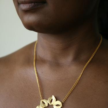 Organic Sculptured Gold Necklace 