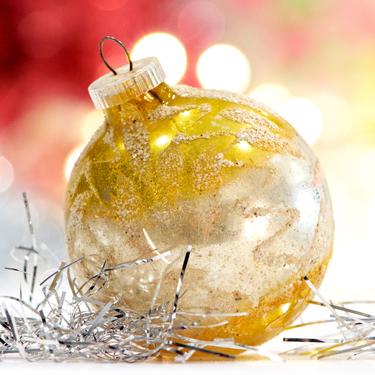 VINTAGE: West German Mercury Glass Ornament - Christmas Ornament - Glittered Ornament - Made in Germany - SKU 30-401-00033514 