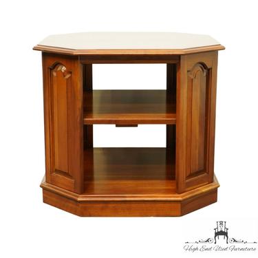 ETHAN ALLEN Georgian Court Solid Cherry 26&quot; Octagonal Tiered Accent End Table 11-8066 