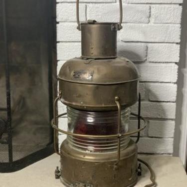Vintage Lantern, Ship Lantern, Nautical Decor