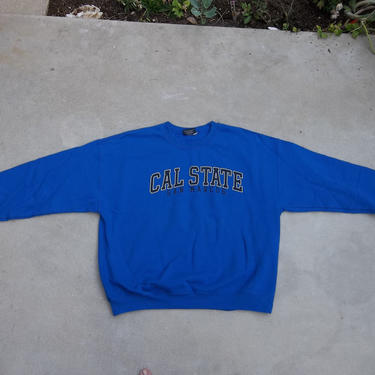 Vintage Sweatshirt CSUSM California State University San Marcos 1990s XL Distressed Preppy Grunge Unisex Casual Athletic Street Pullover 