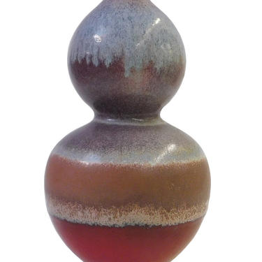 Chinese Oriental Ceramic Red Gray Brown Vase cs1896E 