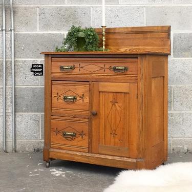 LOCAL PICKUP ONLY ———— Antique Rolling Cabinet 