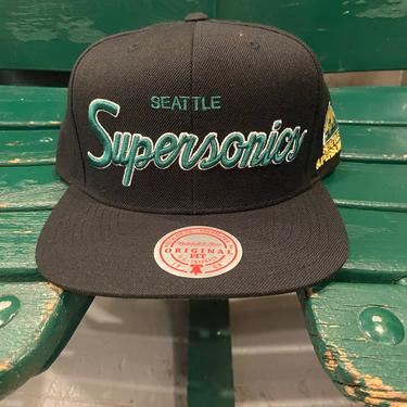 Retro Seattle Supersonics &quot;Script&quot; Snapback