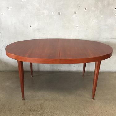 Mid Century Walnut Dining Table with Leaves