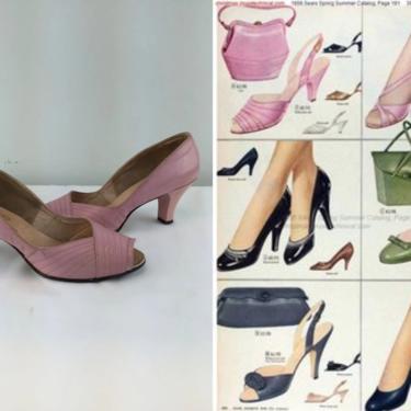 Pink of the Moment - Vintage 1940s 1950s Bubblegum Pink Leather Pumps Heels - 8 1/2 