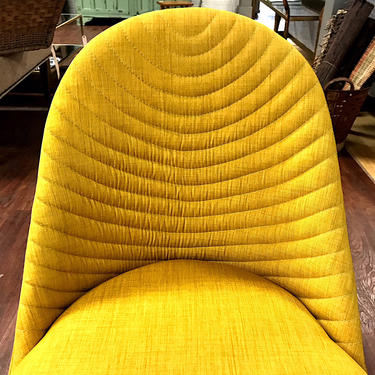 Alluring Yellow Upholstered Dining Chair	