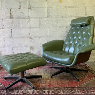 Mid Century Modern &amp;quot;MR. CHAIR&amp;quot; LOUNGE Chair + Ottoman Mulhauser 