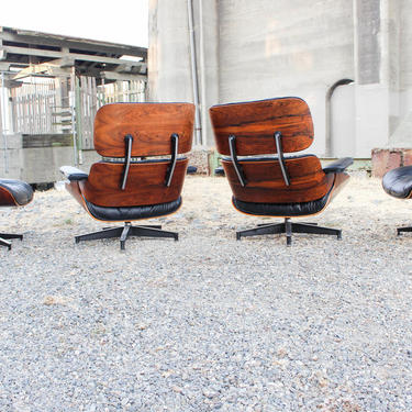 Rosewood and Down Feather Eames Lounge Chairs $5200/ea