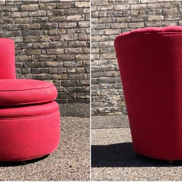Retro Barrel Chair Revived In Vintage Upholstery 