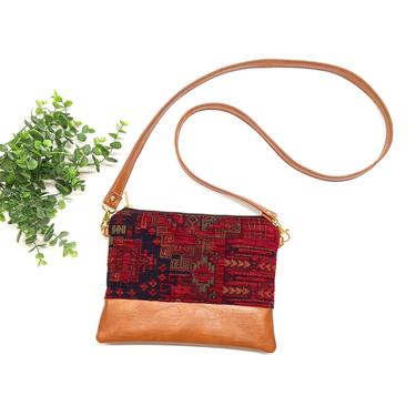 Small Crossbody Bag/ Moroccan/ Vegan Leather/ Boho Crossbody/ 