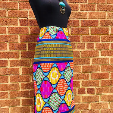 Adina African midi pencil skirt, pencil skirt, 100% cotton 