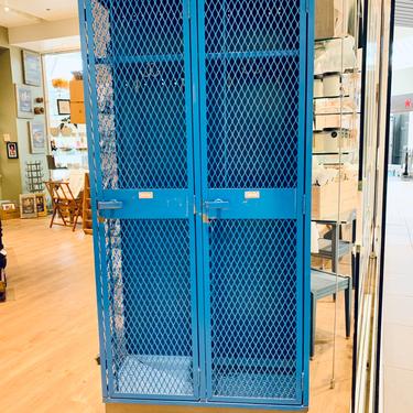 Blue Metal Lockers | Vintage School Lockers | Vintage Gym Lockers | Industrial Lockers | Metal Storage | Entryway | Kids | Sports | Closet 