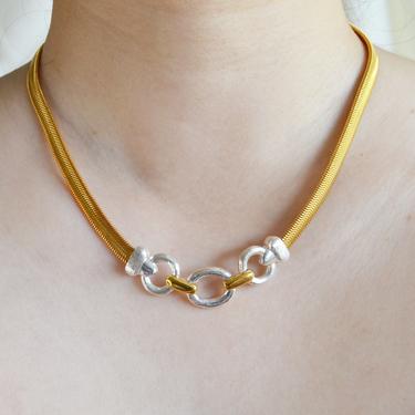 gold/silver flat snake chain necklace, gold silver flat chain necklace, gold flat chain, flat snake chain necklace, gold flat chain necklace 