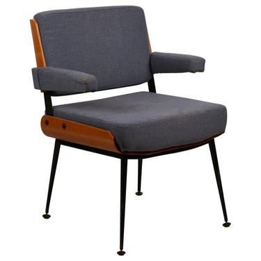 Impeccable French 1960s Bentwood Armchair by Alain Richard