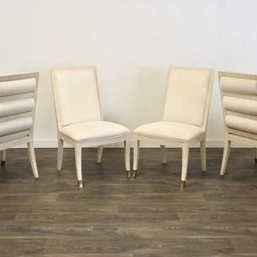 Henredon White Modern Dining Chairs- Set of 4 