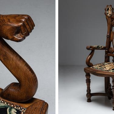 Curious Surrealist Armchair in Cotton Velvet from William Morris