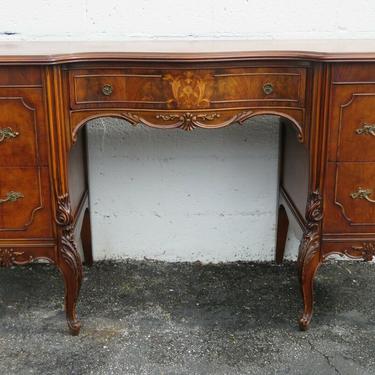 French Hand Carved Inlay Writing Office Bedroom Vanity Desk 2190