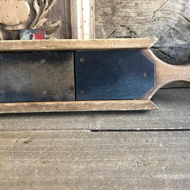 Antique French Mandolin Slicer, Wood, Iron, French Made, Vegetable Cutter, Rustic Primitive French Farmhouse Cuisine 