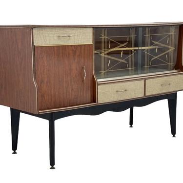 Free Shipping Within Continental US - Vintage Mid Century Modern Credenza Cabinet Storage 
