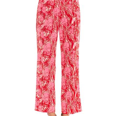 1970S Lilly Pulitzer Pink  Red Polyester Stretch Koala Print Pants 