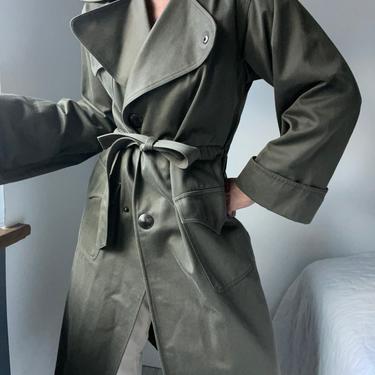 vintage 70s essential trench cut belted jacket 