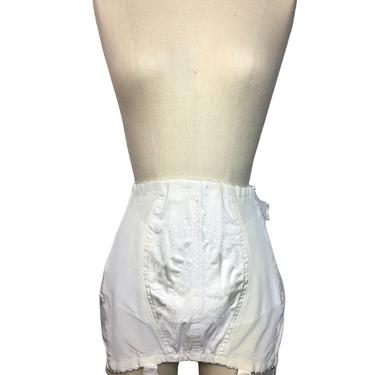 1950s Rago “Cotton” Boned Back Split Hip Girdle Size 33 